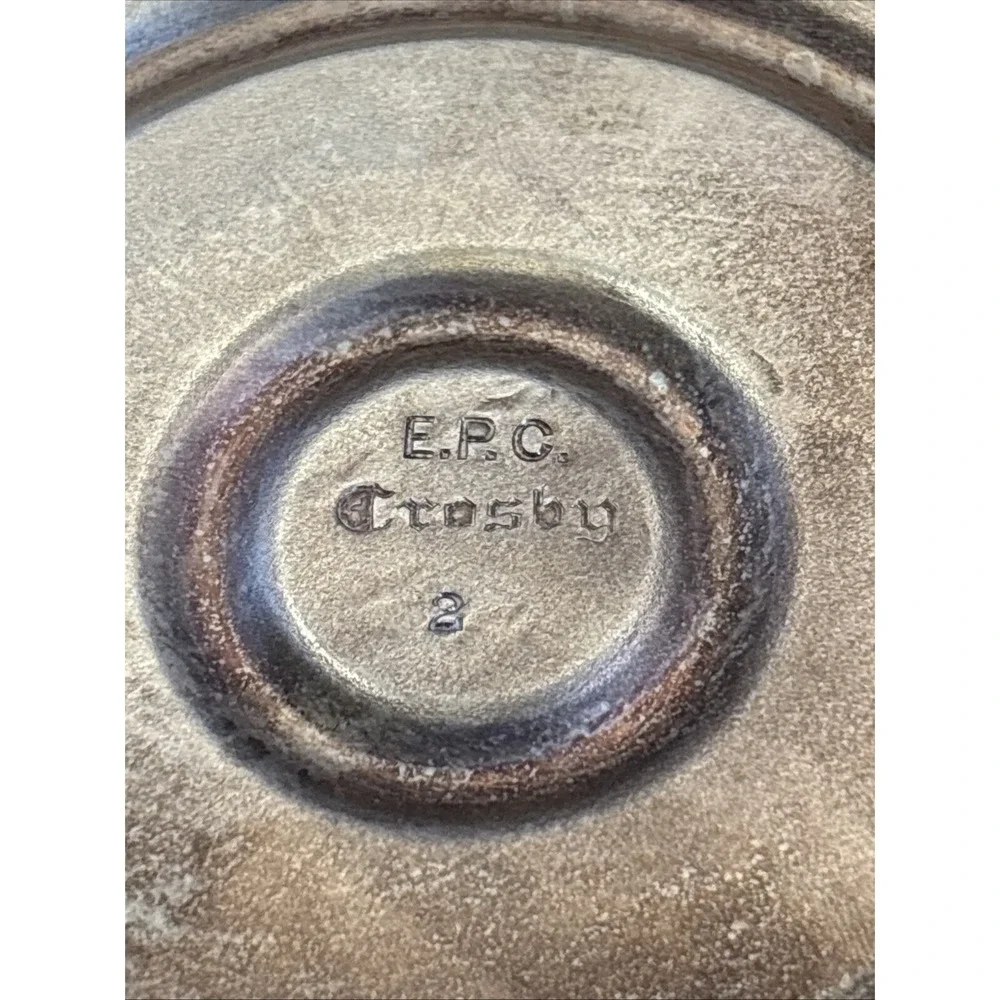VTG Crosby E.P.C #2 Vacuum Sealed Ice Bucket With Lid, Lion Head Ring Handles
